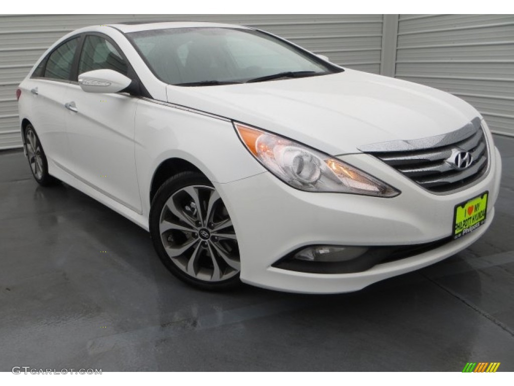 Pearl White Hyundai Sonata