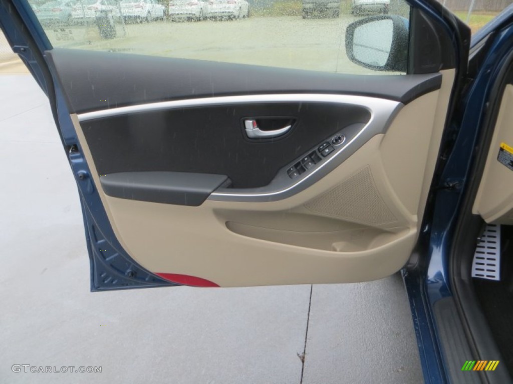 2013 Elantra GT - Windy Sea Blue / Beige photo #24