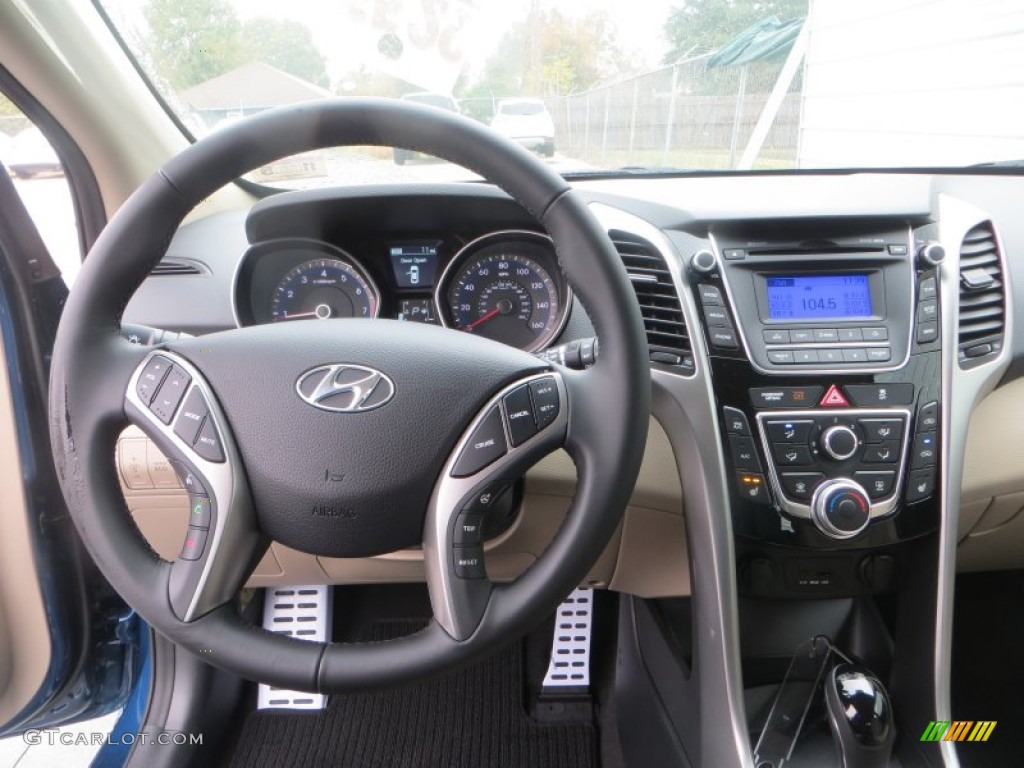 2013 Elantra GT - Windy Sea Blue / Beige photo #29