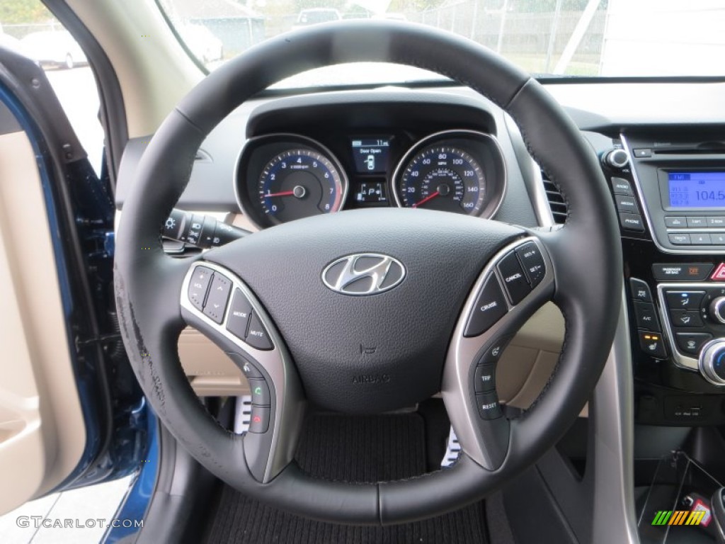 2013 Elantra GT - Windy Sea Blue / Beige photo #32