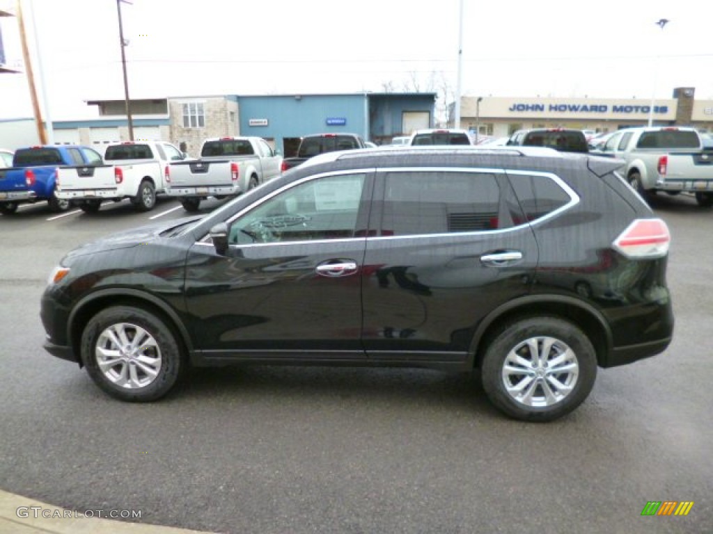 2014 Rogue SV AWD - Super Black / Charcoal photo #4