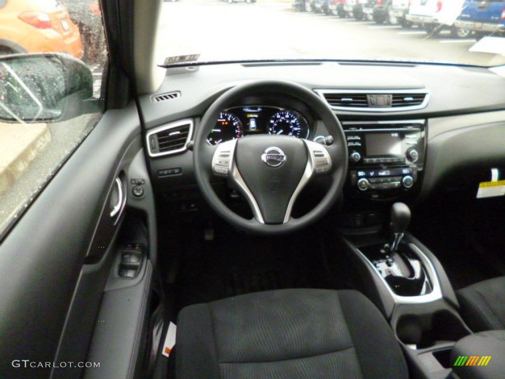 2014 Nissan Rogue SV AWD Charcoal Dashboard Photo #88688715