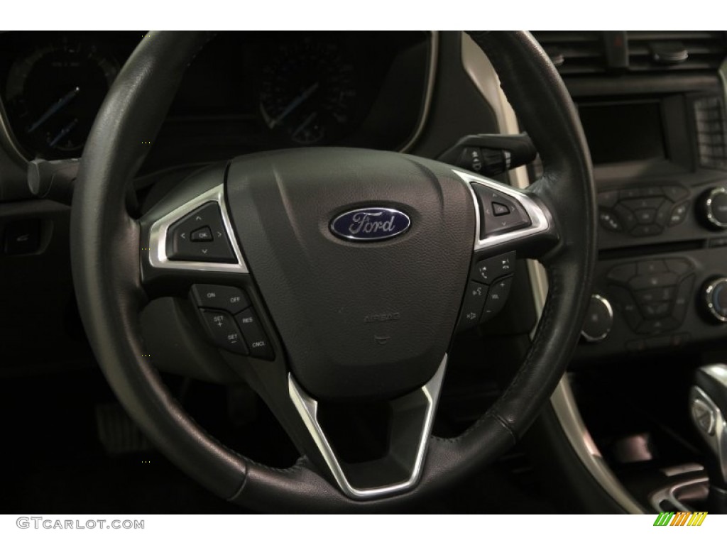 2013 Ford Fusion SE 1.6 EcoBoost Charcoal Black Steering Wheel Photo #88688835