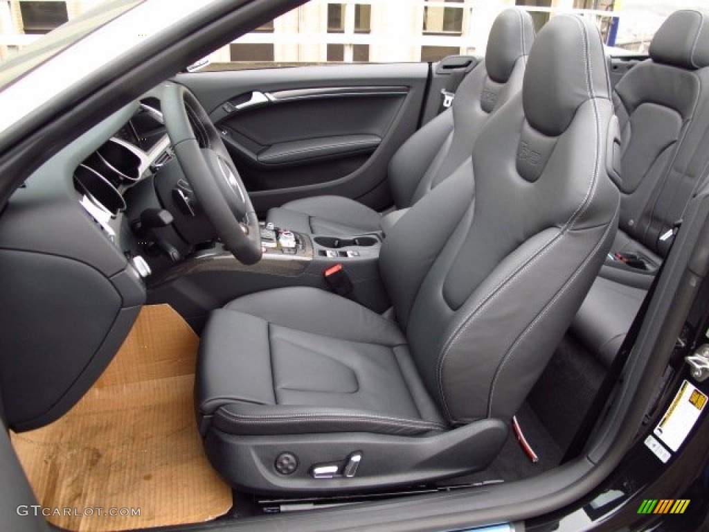 Black Interior 2014 Audi S5 3.0T Premium Plus quattro Cabriolet Photo #88689792