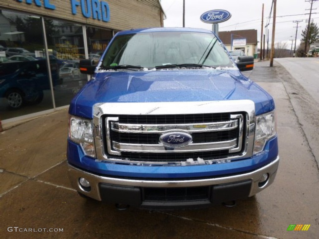 2014 F150 XLT SuperCab 4x4 - Blue Flame / Pale Adobe photo #2