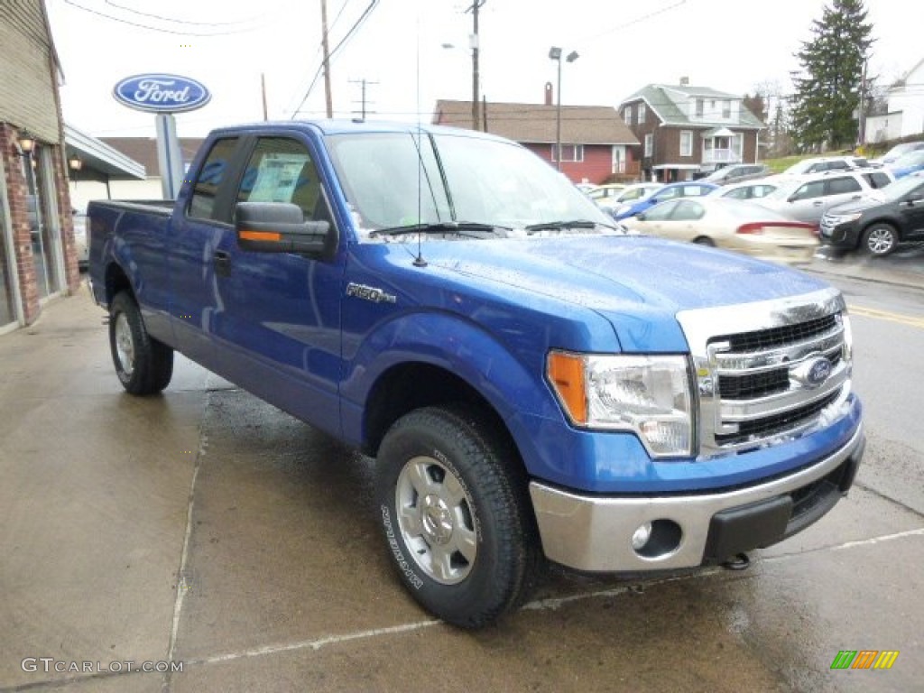 Blue Flame 2014 Ford F150 XLT SuperCab 4x4 Exterior Photo #88690830