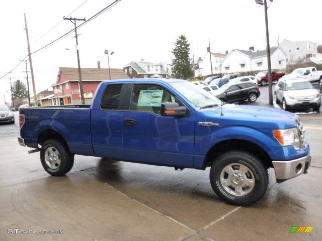 2014 F150 XLT SuperCab 4x4 - Blue Flame / Pale Adobe photo #4