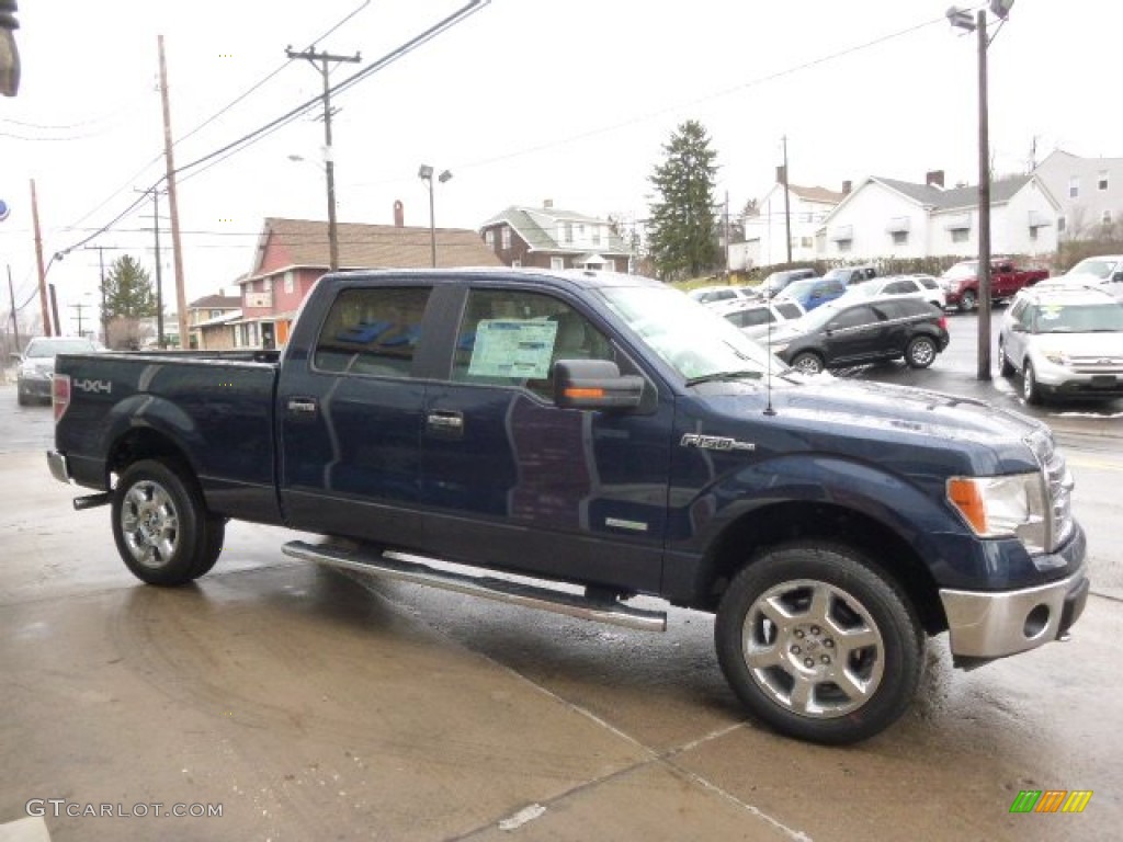 2014 F150 XLT SuperCrew 4x4 - Blue Jeans / Steel Grey photo #4