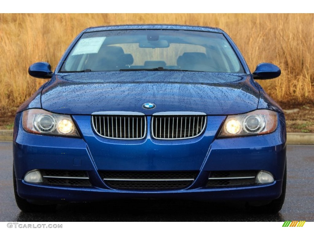 2008 3 Series 335i Sedan - Montego Blue Metallic / Black photo #4