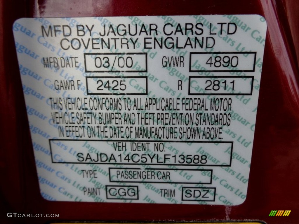 2000 XJ XJ8 - Carnival Red / Cashmere photo #97