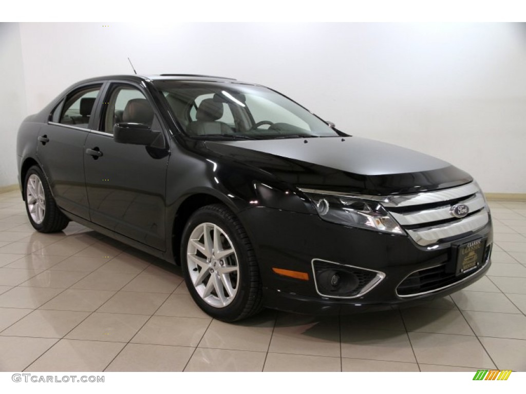 2012 Fusion SEL - Black / Medium Light Stone photo #1