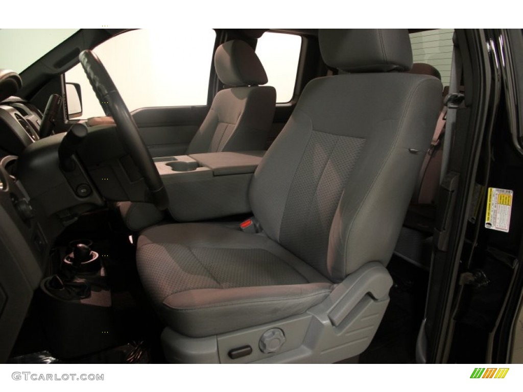 2011 F150 XLT SuperCab 4x4 - Ebony Black / Steel Gray photo #6