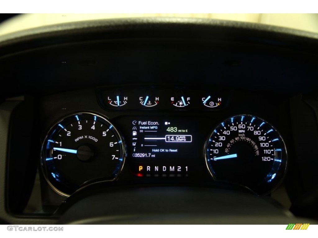 2011 F150 XLT SuperCab 4x4 - Ebony Black / Steel Gray photo #8