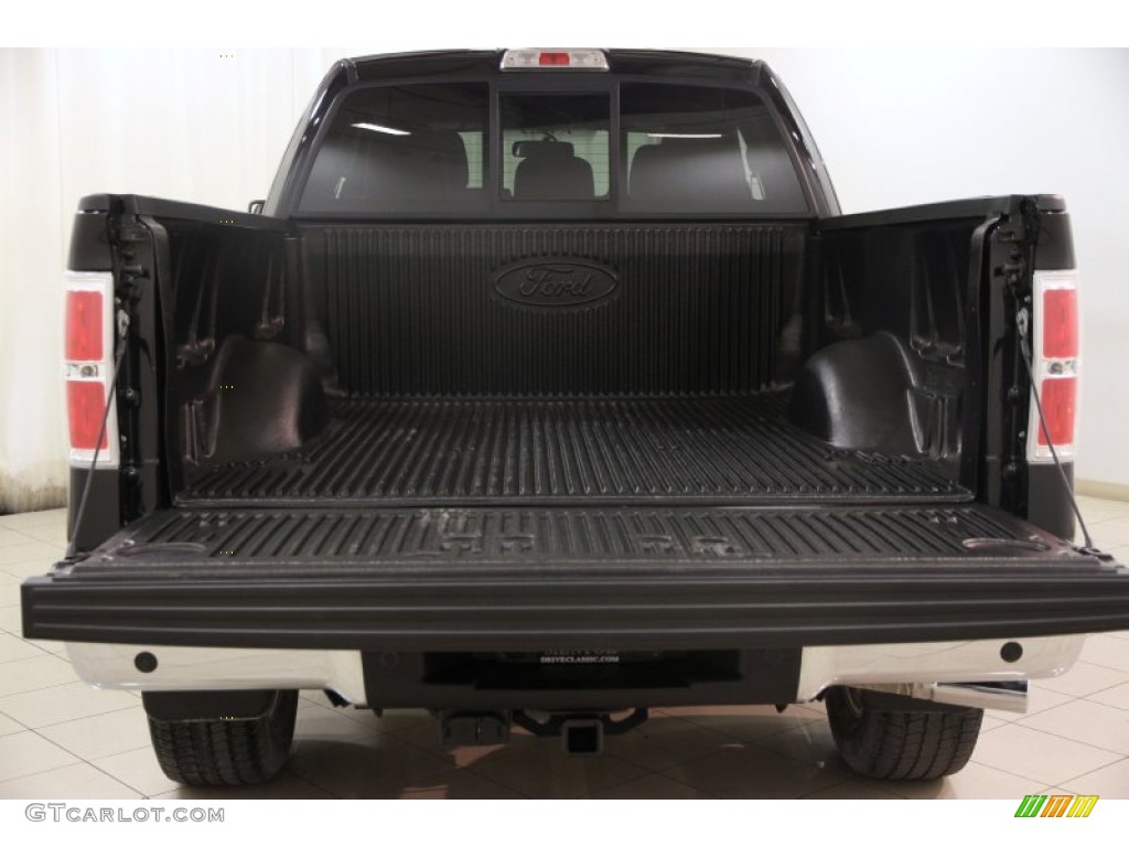 2011 F150 XLT SuperCab 4x4 - Ebony Black / Steel Gray photo #14