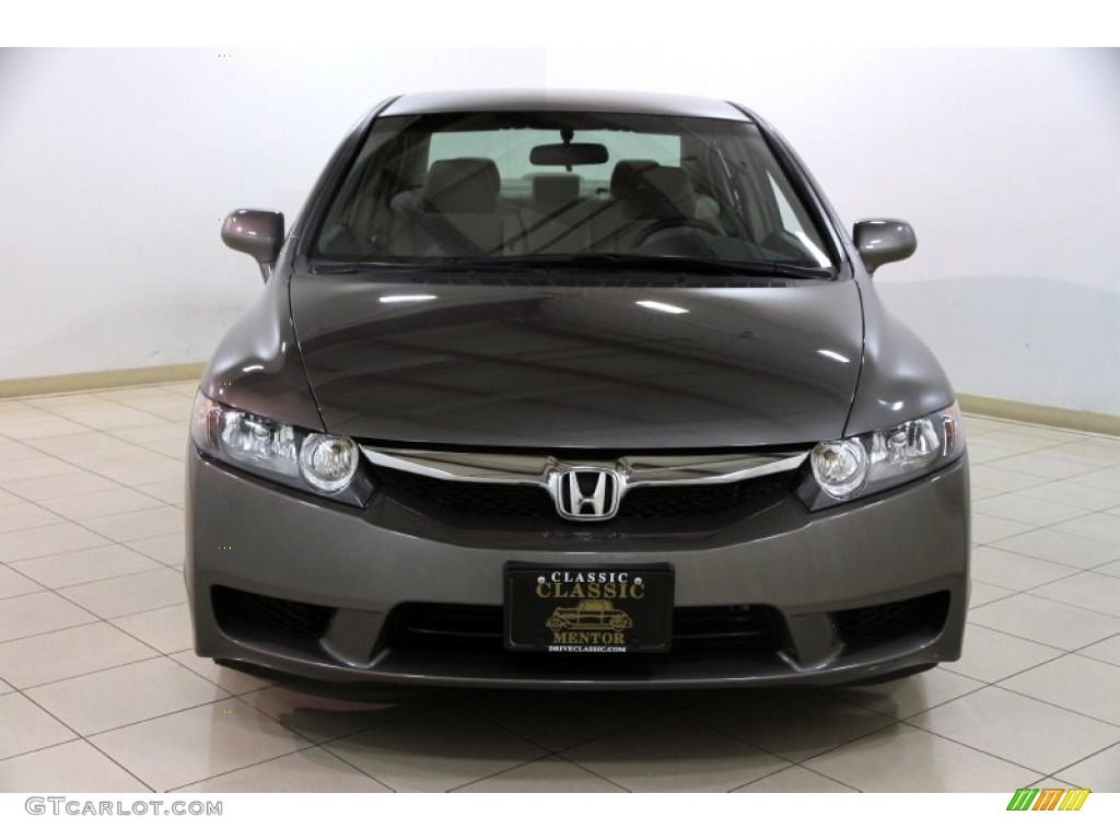 2011 Civic LX Sedan - Urban Titanium Metallic / Gray photo #2