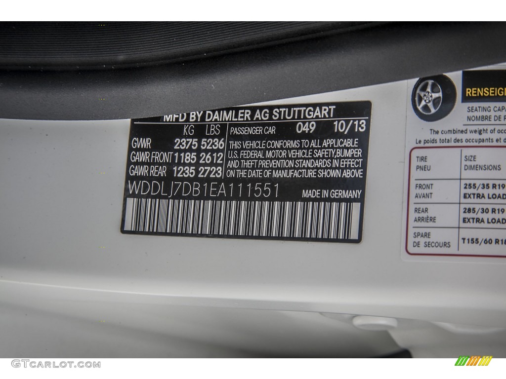 2014 CLS Color Code 049 for designo Magno Cashmere White Photo #88697224