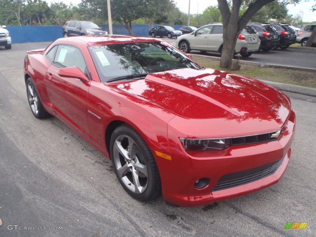 2014 Camaro LT Coupe - Crystal Red Tintcoat / Beige photo #1