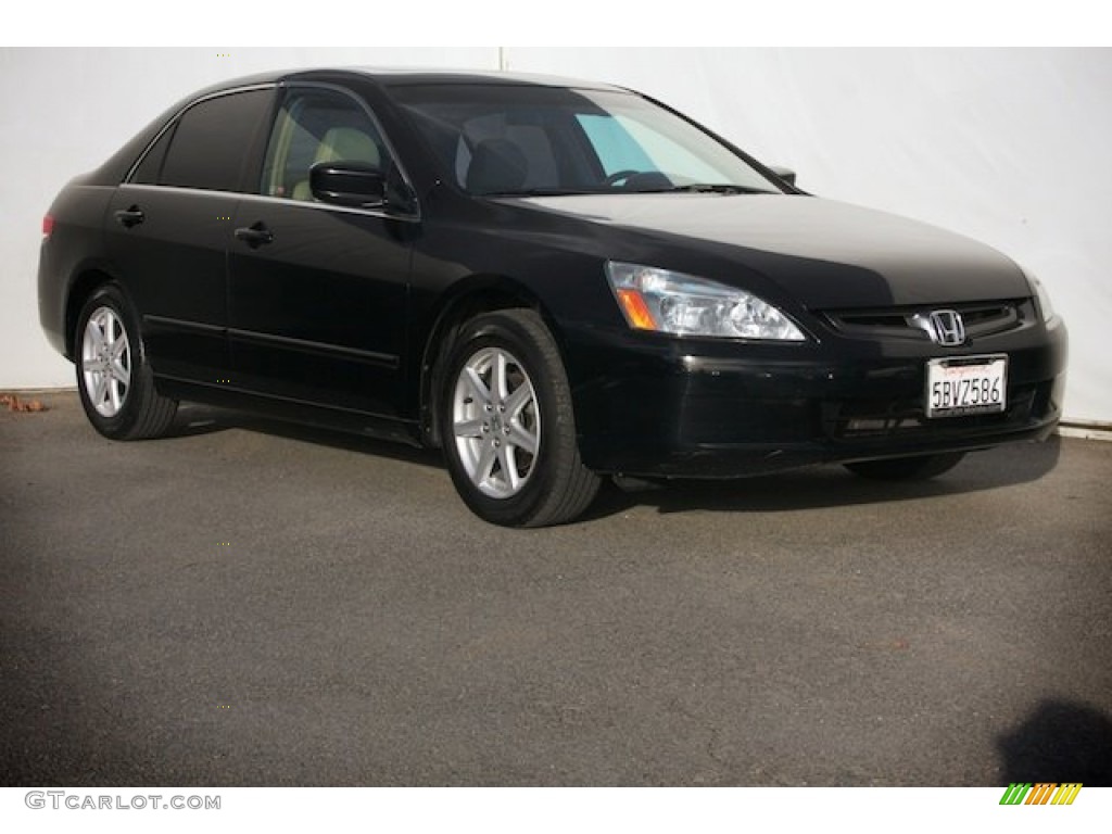 2003 Accord EX V6 Sedan - Nighthawk Black Pearl / Ivory photo #1