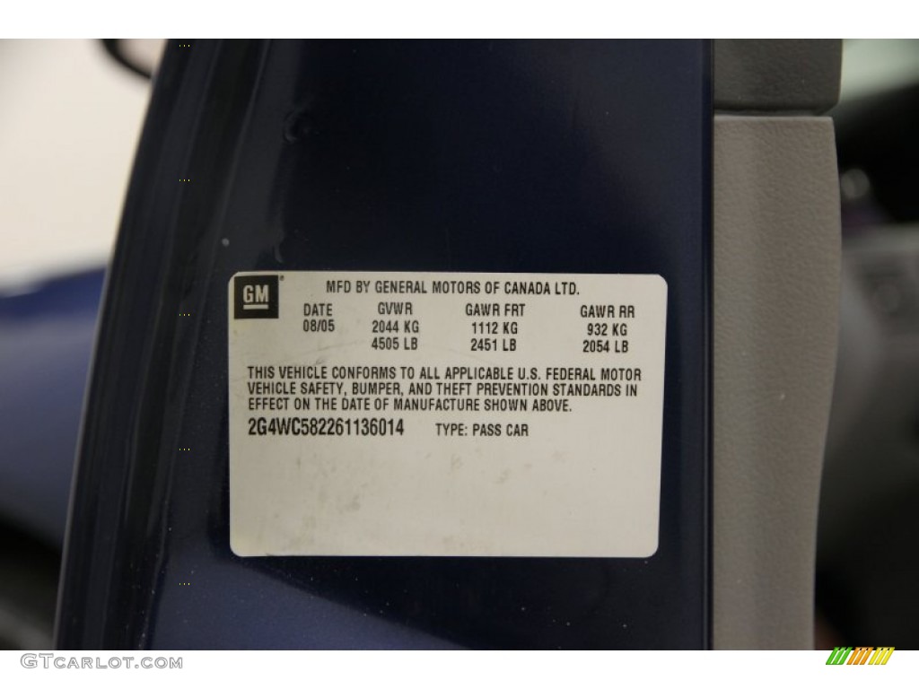 2006 LaCrosse CX - Deep Sapphire Metallic / Gray photo #17