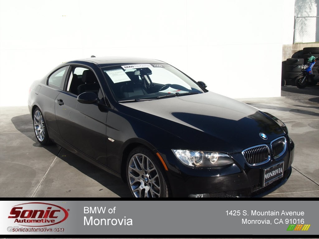2009 3 Series 328i Coupe - Jet Black / Black photo #1