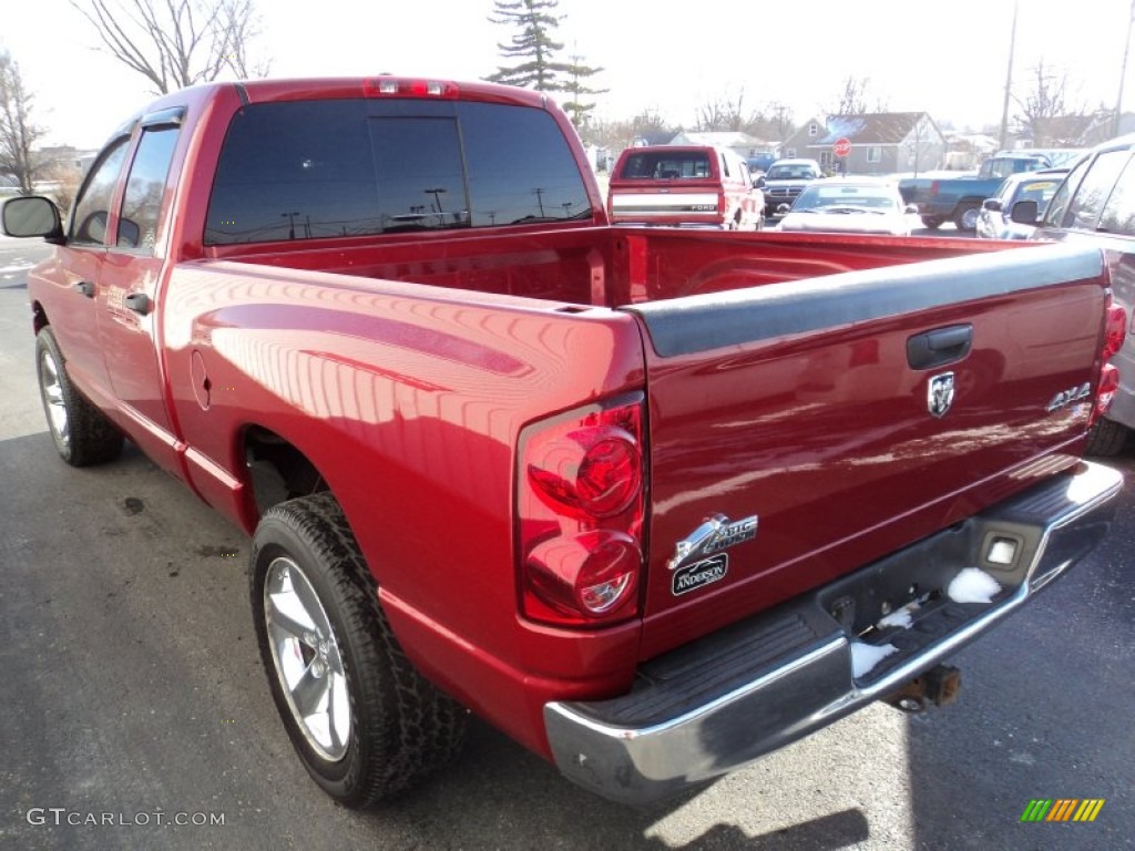 2008 Ram 1500 Big Horn Edition Quad Cab 4x4 - Inferno Red Crystal Pearl / Medium Slate Gray photo #3