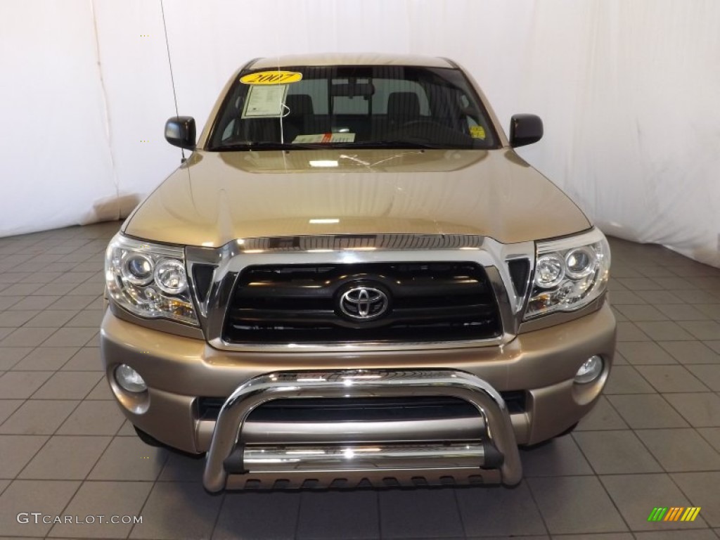 2007 Tacoma V6 PreRunner TRD Access Cab - Desert Sand Mica / Graphite Gray photo #2