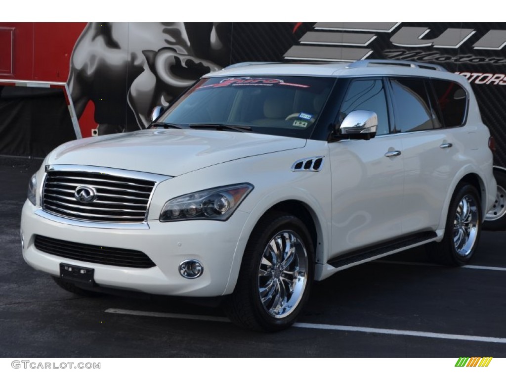 2011 QX 56 - Moonlight White / Wheat photo #1