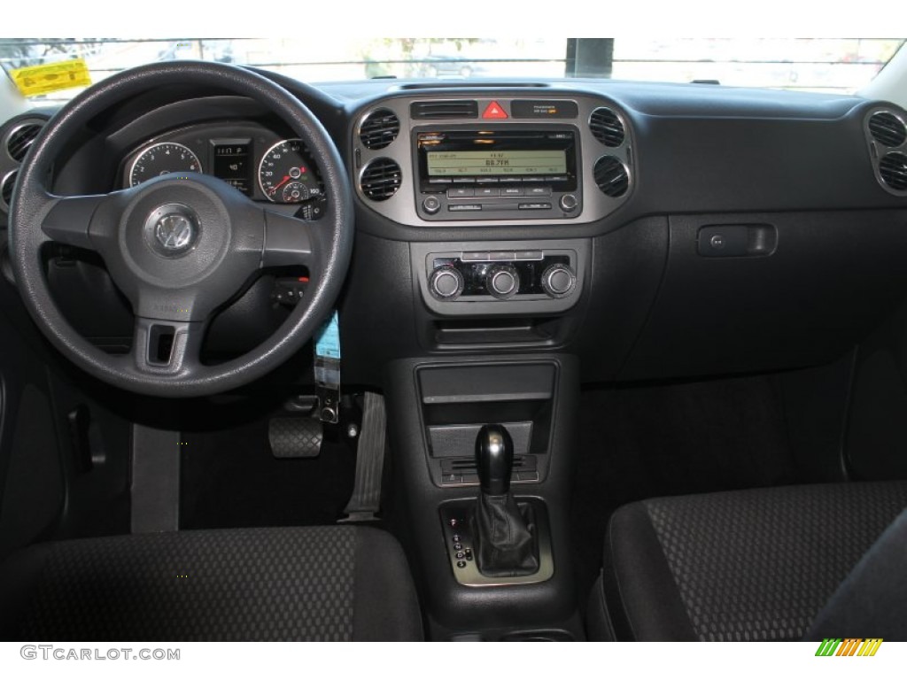 2011 Tiguan S - Deep Black Metallic / Charcoal photo #24