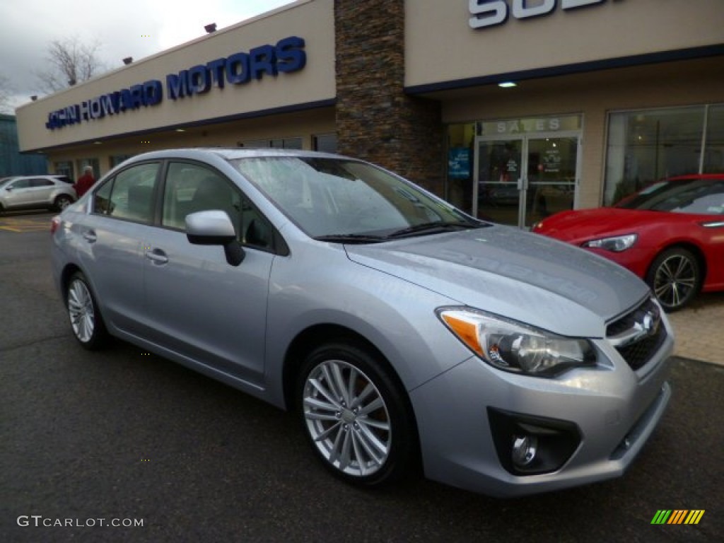 2012 Impreza 2.0i Premium 4 Door - Ice Silver Metallic / Black photo #1