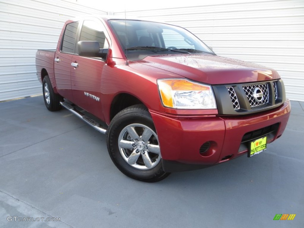 2013 Titan S Crew Cab - Cayenne Red / Charcoal photo #1