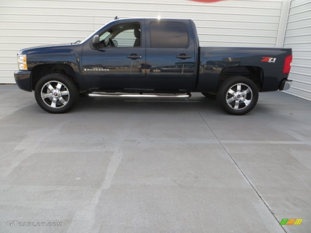 2008 Silverado 1500 LT Crew Cab 4x4 - Dark Blue Metallic / Ebony photo #5