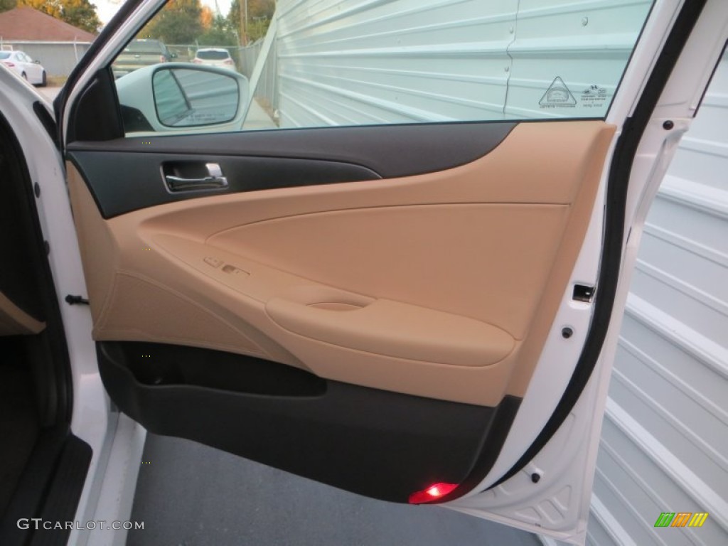 2014 Sonata GLS - Pearl White / Camel photo #6