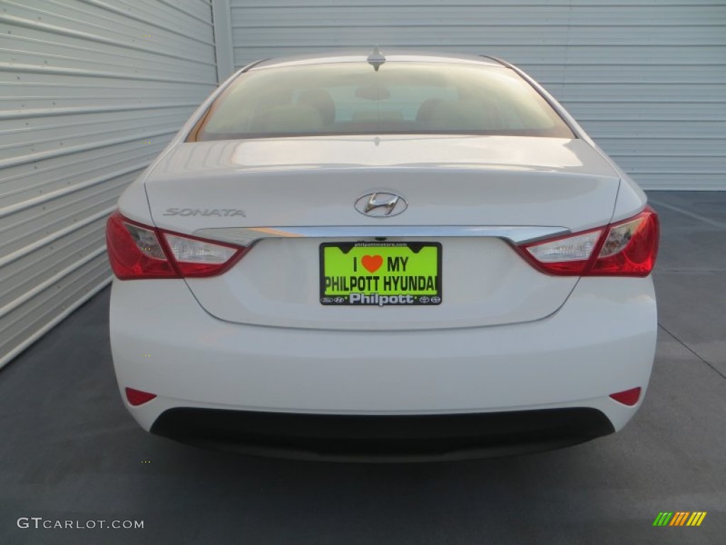 2014 Sonata GLS - Pearl White / Camel photo #8