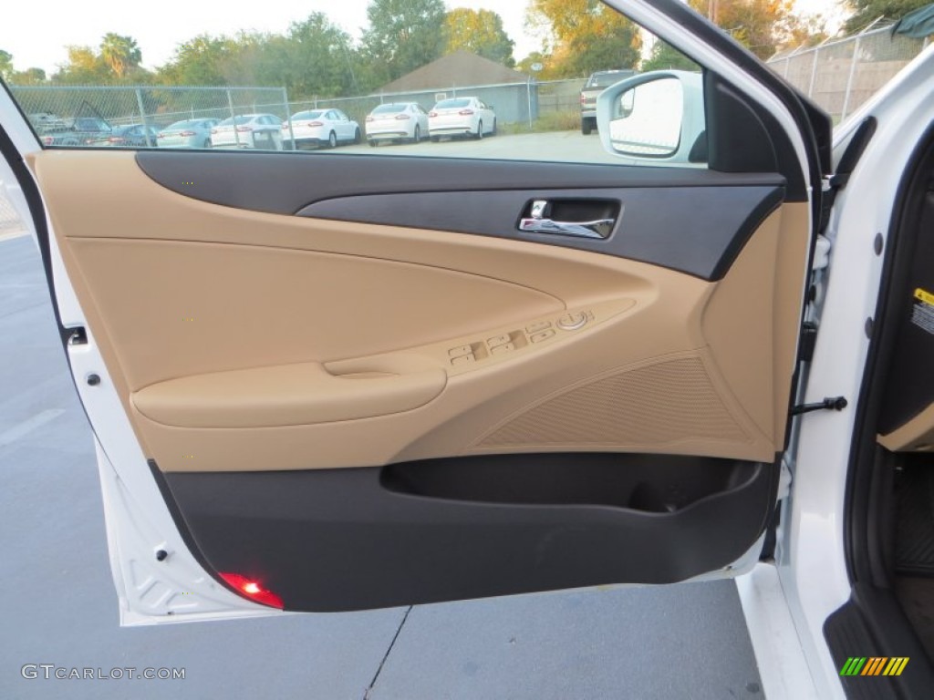 2014 Sonata GLS - Pearl White / Camel photo #21