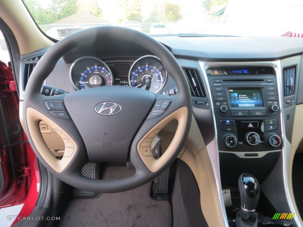 2014 Sonata GLS - Venetian Red / Camel photo #26