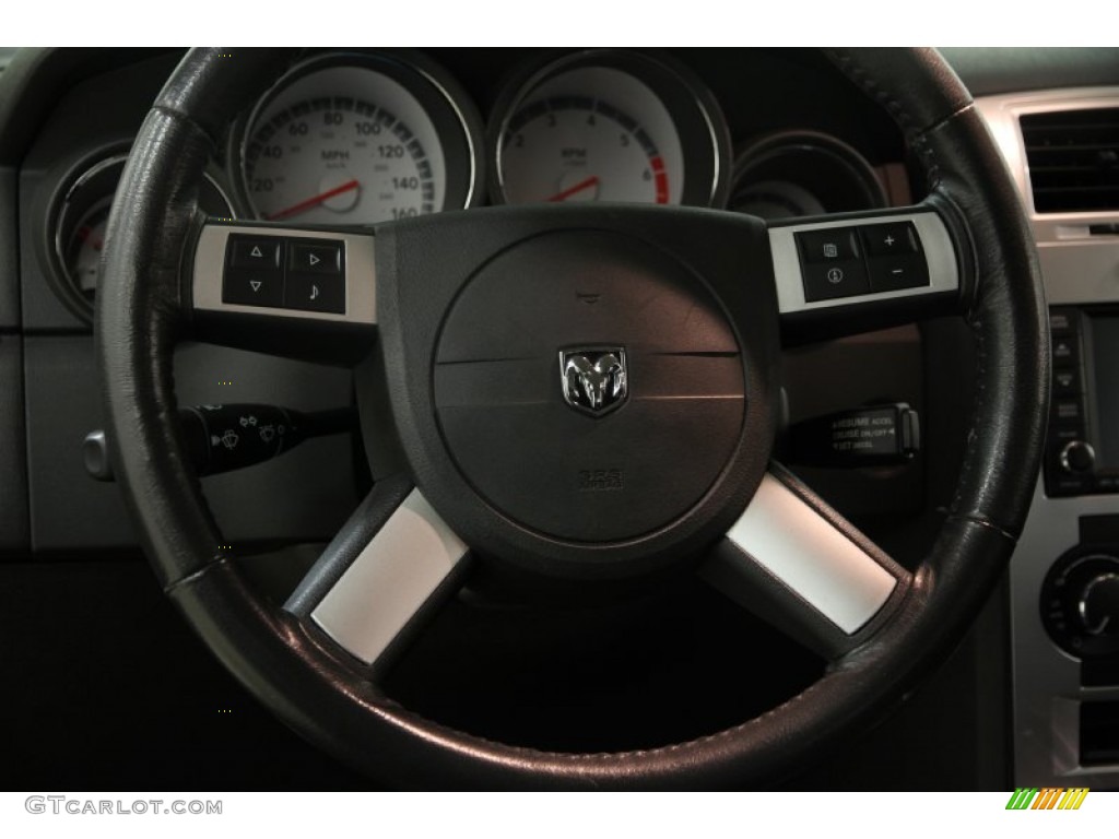 2008 Dodge Charger R/T Dark Slate Gray Steering Wheel Photo #88715944