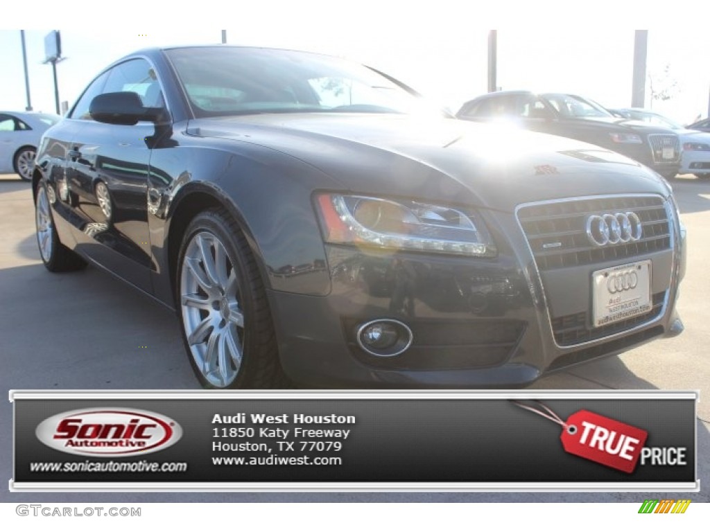 2011 A5 2.0T quattro Coupe - Meteor Grey Pearl Effect / Light Grey photo #1