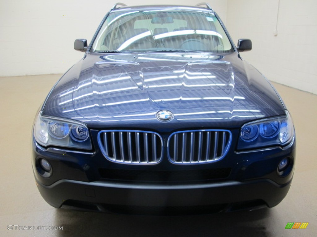 2007 X3 3.0si - Monaco Blue Metallic / Sand Beige photo #2
