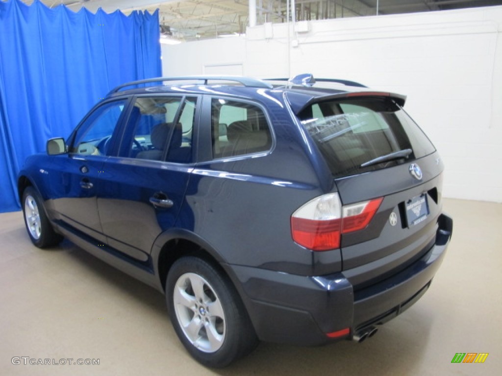 2007 X3 3.0si - Monaco Blue Metallic / Sand Beige photo #6