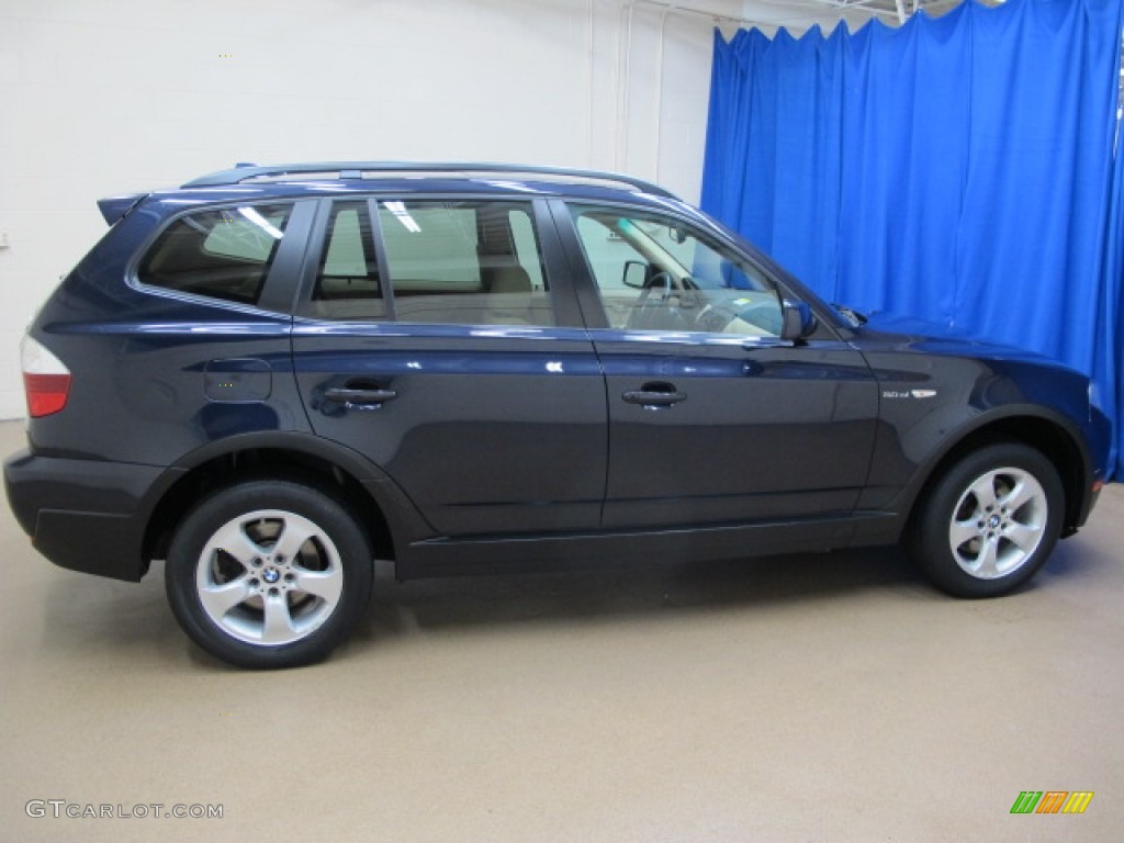 2007 X3 3.0si - Monaco Blue Metallic / Sand Beige photo #10