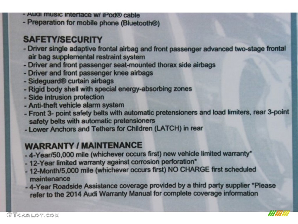 2014 Audi A5 2.0T quattro Coupe Window Sticker Photo #88723912