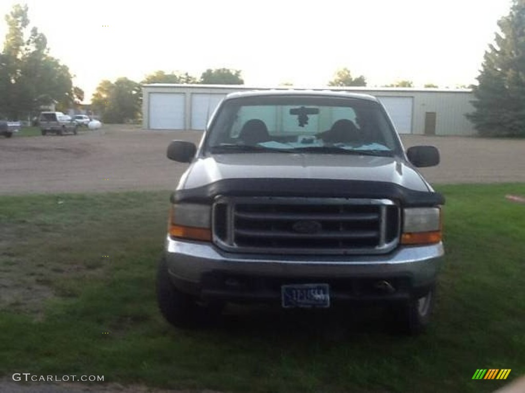 2000 F250 Super Duty Lariat Crew Cab 4x4 - Harvest Gold Metallic / Medium Parchment photo #2