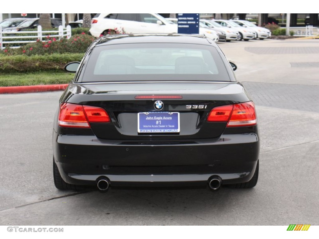 2007 3 Series 335i Convertible - Black Sapphire Metallic / Black photo #4