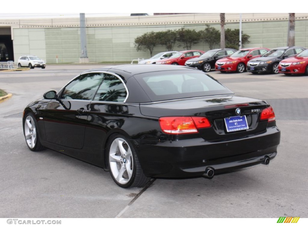 2007 3 Series 335i Convertible - Black Sapphire Metallic / Black photo #8