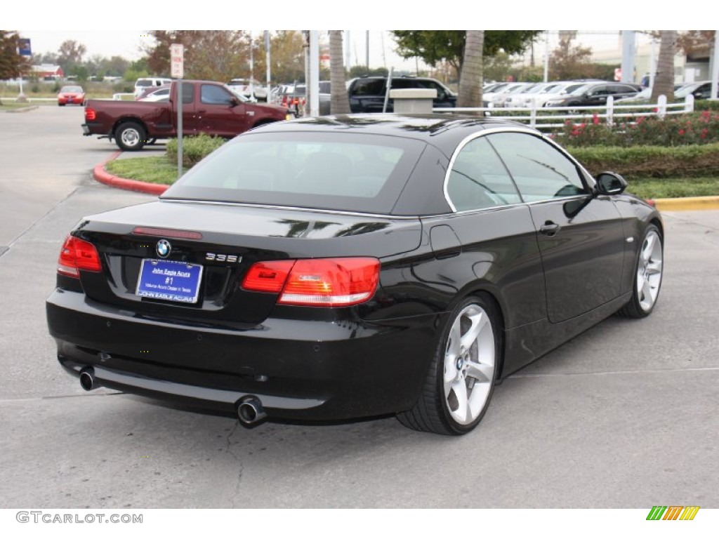 2007 3 Series 335i Convertible - Black Sapphire Metallic / Black photo #9