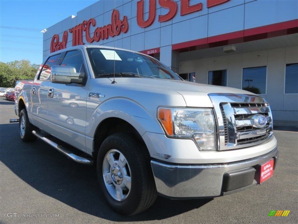 2009 F150 XLT SuperCrew - Brilliant Silver Metallic / Camel/Tan photo #1