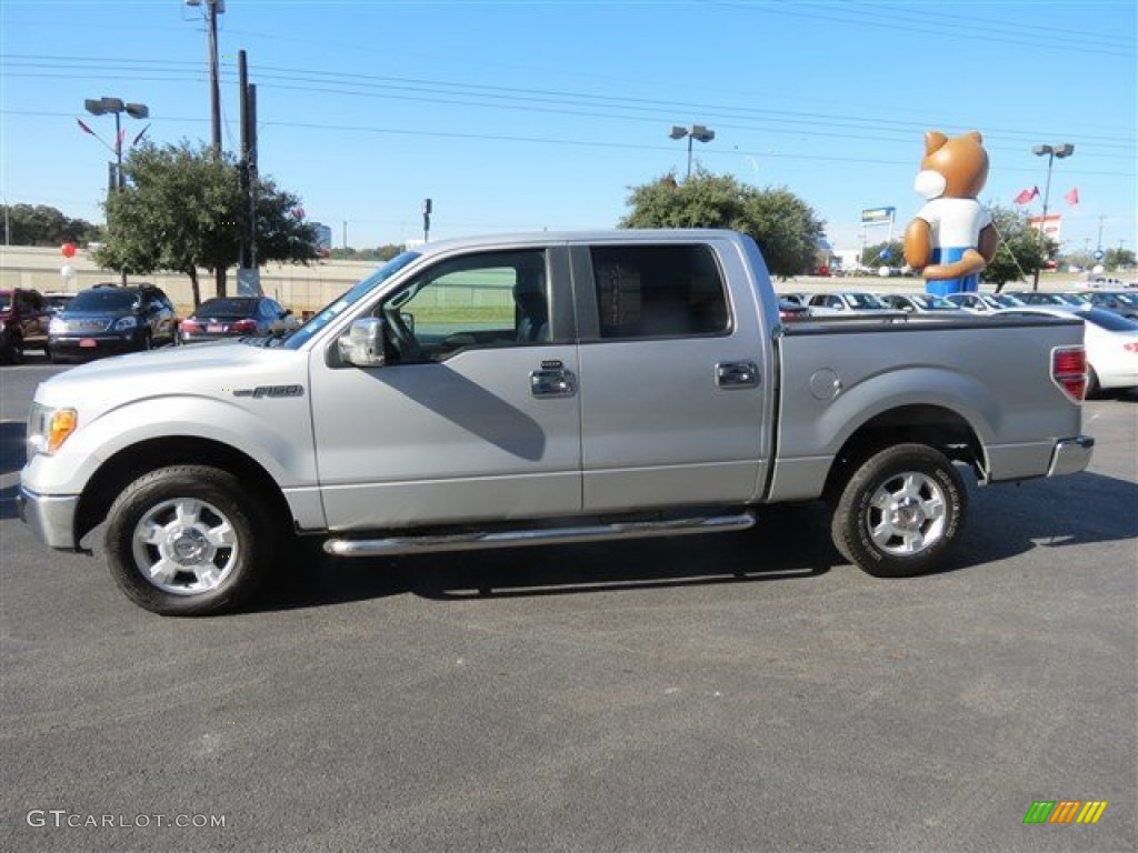 2009 F150 XLT SuperCrew - Brilliant Silver Metallic / Camel/Tan photo #4