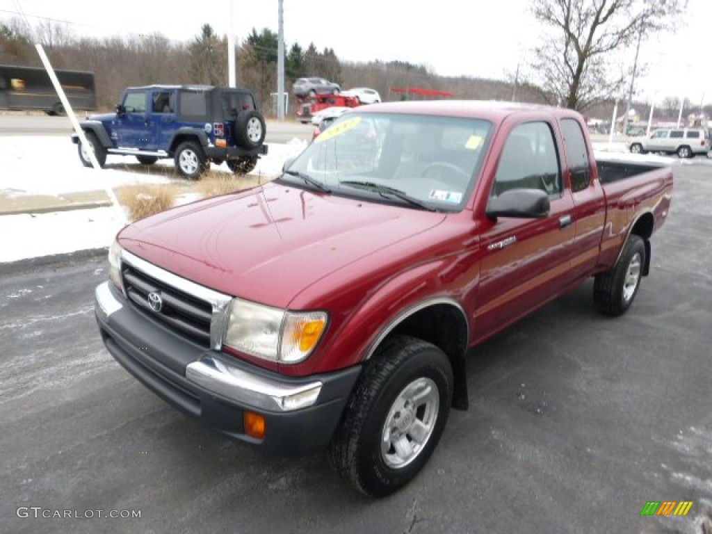 2000 Tacoma PreRunner Extended Cab - Sunfire Red Pearl / Oak photo #4