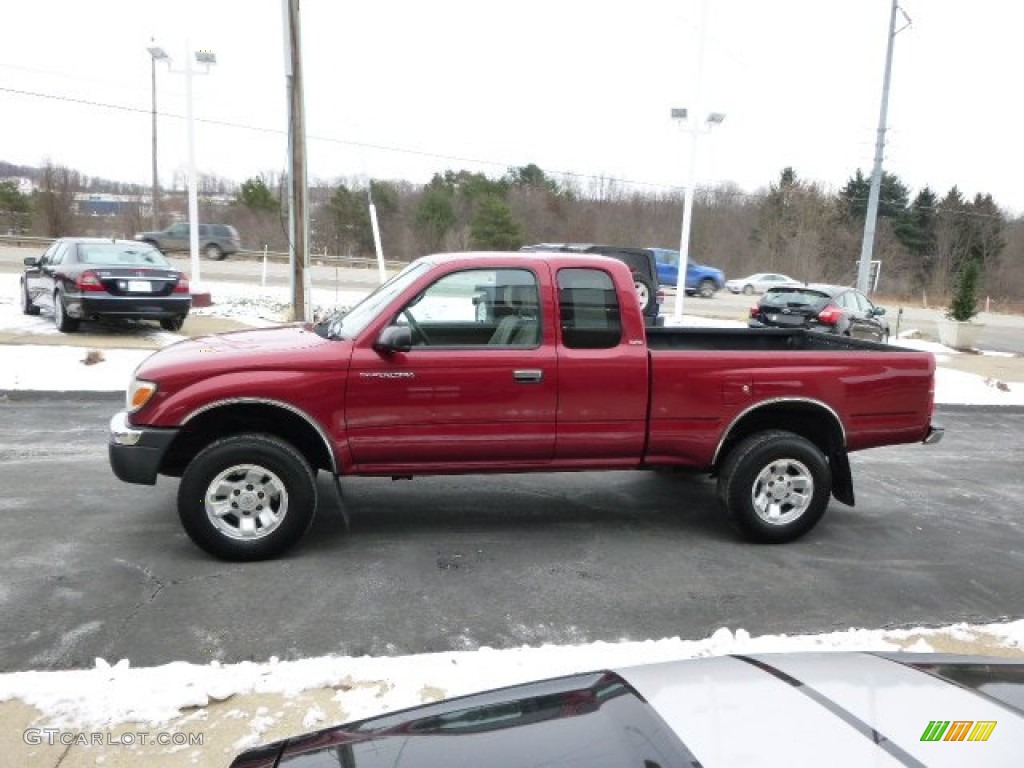 2000 Tacoma PreRunner Extended Cab - Sunfire Red Pearl / Oak photo #5