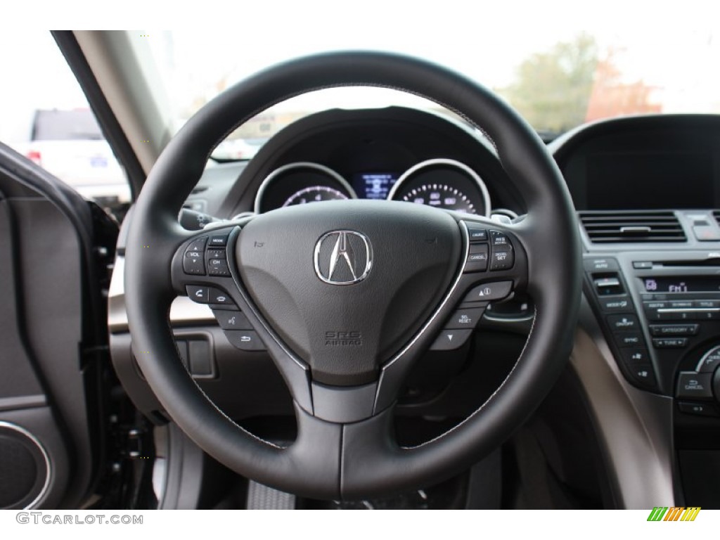 2014 Acura TL Advance SH-AWD Graystone Steering Wheel Photo #88732074